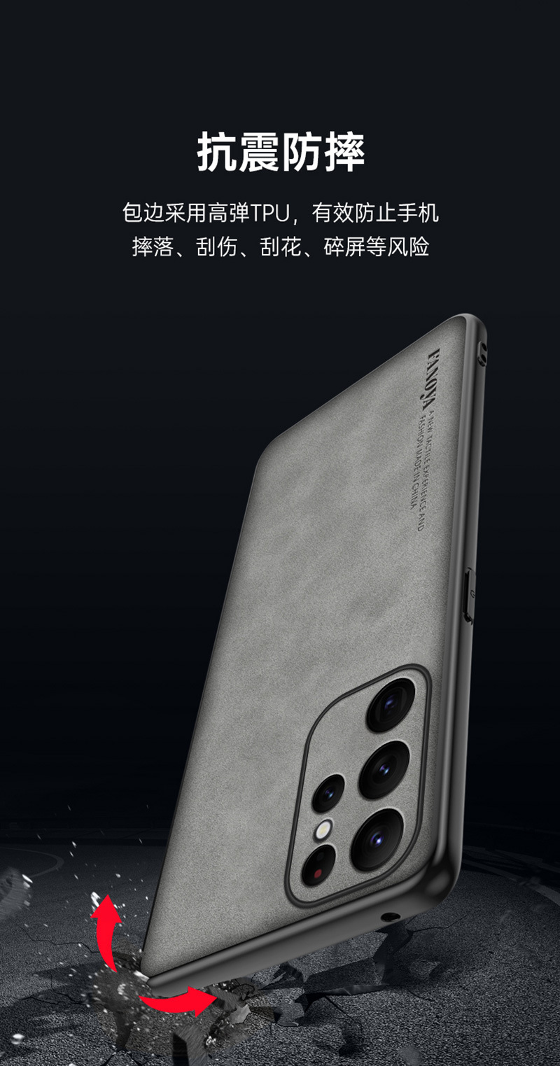 Compatible with Samsung S6/25 Ultra and S24 Plus phones, this sheepskin A14PU case features fine perforations and is suitable for A54/A73 models.