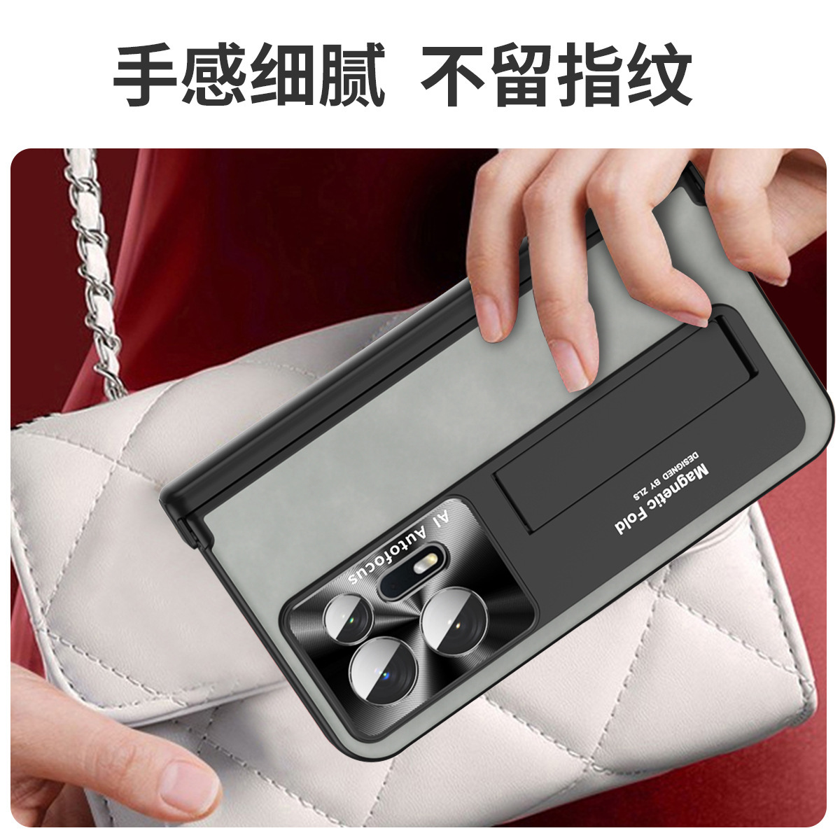 Compatible with OPPO Find N2 phone case, folding screen, flip hinge, pen slot, pen, Nappa texture, drop-proof protective case