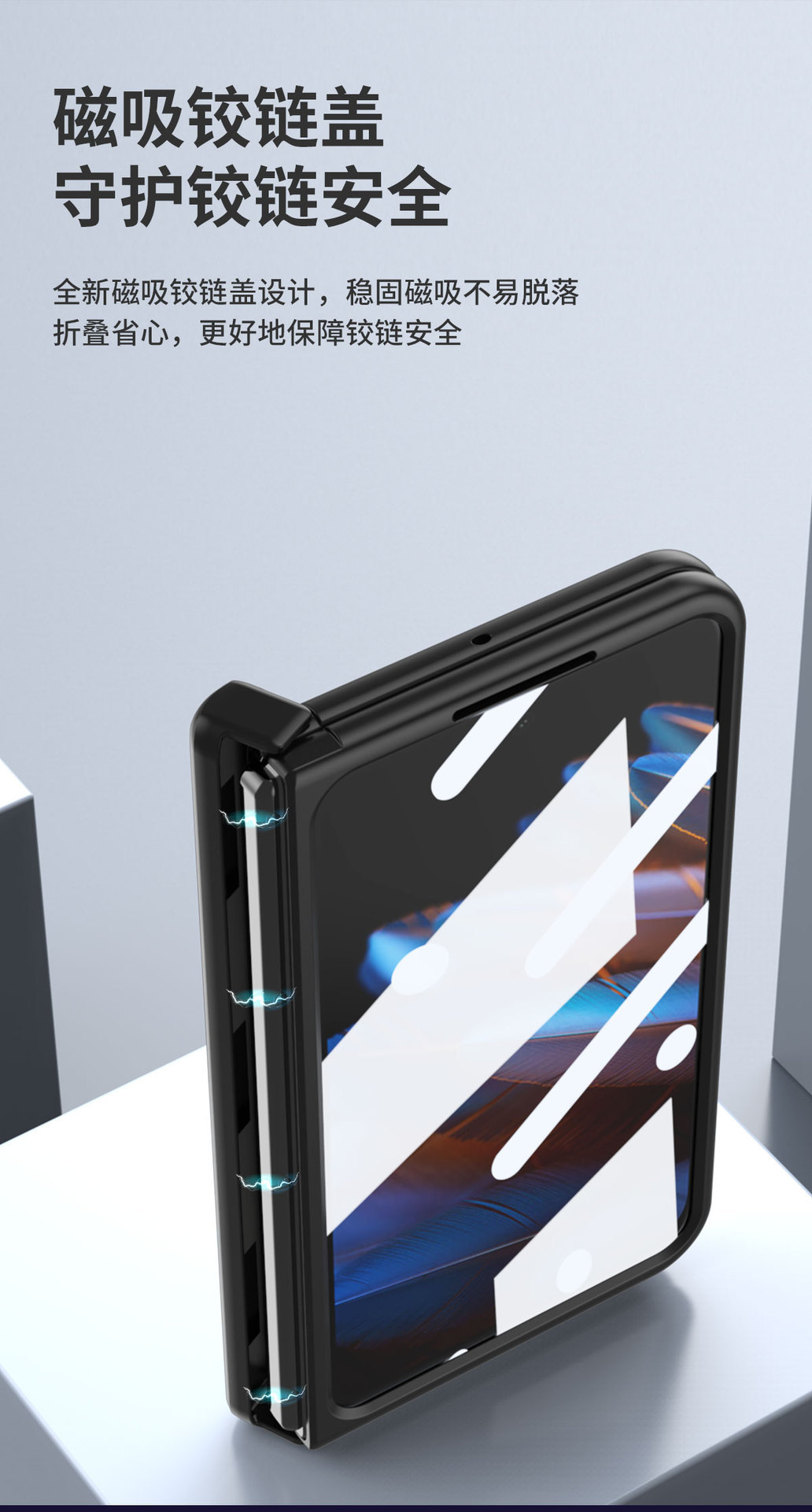Compatible with OPPO Find N2 phone case, folding screen, flip hinge, pen slot, pen, Nappa texture, drop-proof protective case