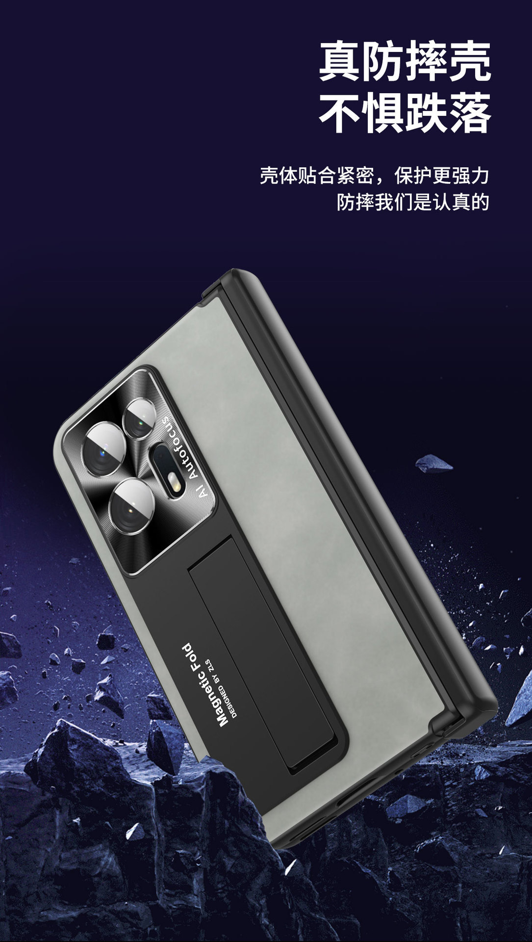 Compatible with OPPO Find N2 phone case, folding screen, flip hinge, pen slot, pen, Nappa texture, drop-proof protective case