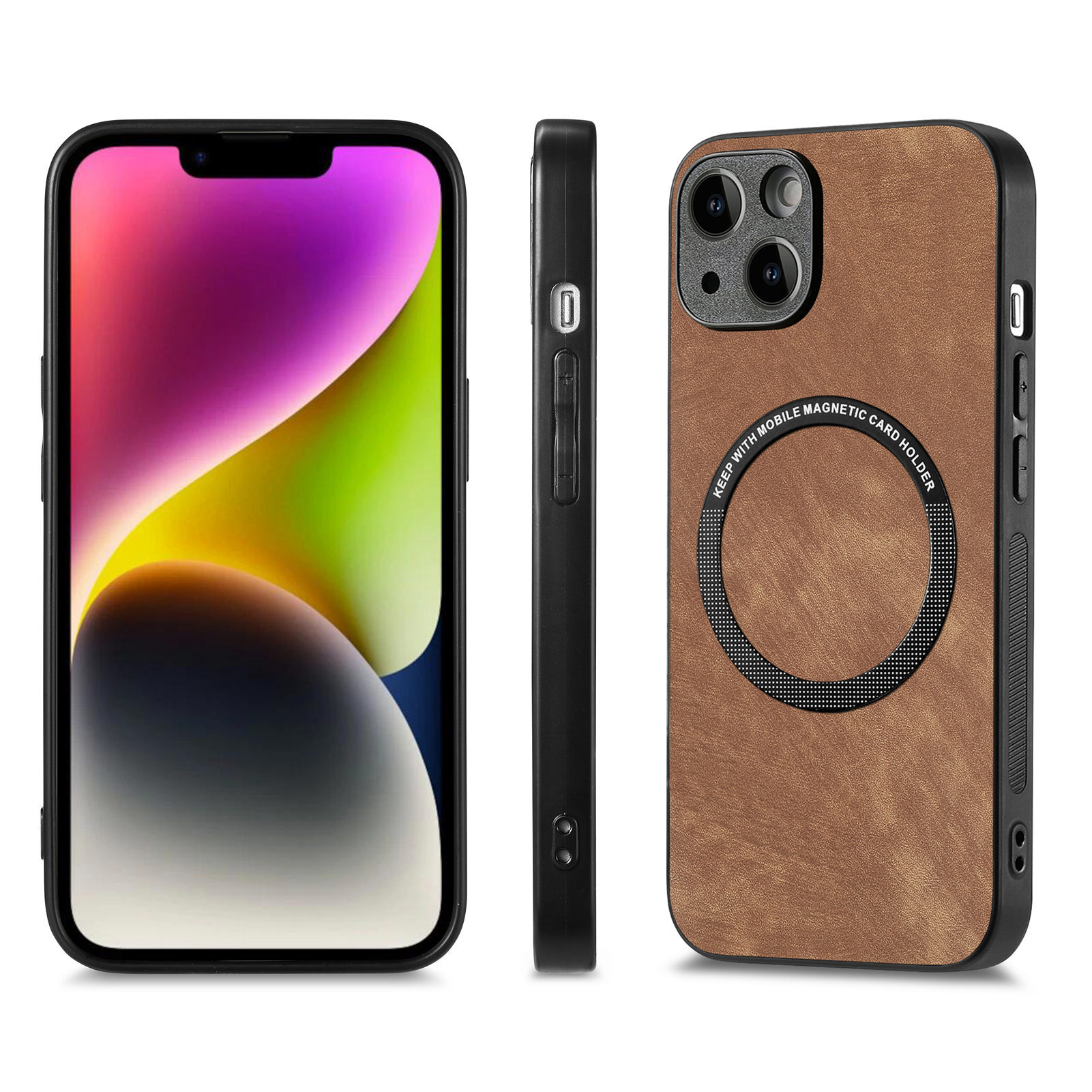 Compatible with Apple iPhone 17 Pro Max, 16 Plus, MagSafe magnetic case with fine holes, 15 Pro, drop-proof case, 14-inch protective case