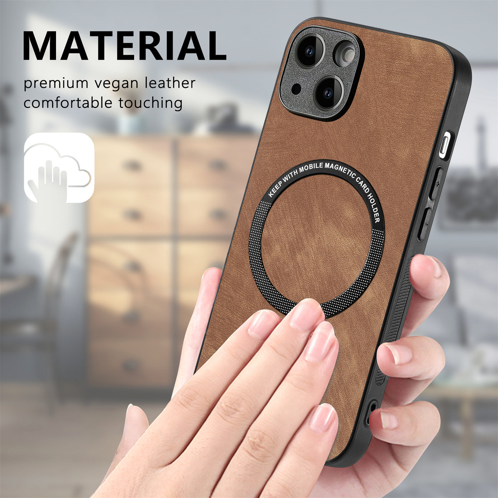 Compatible with Apple iPhone 17 Pro Max, 16 Plus, MagSafe magnetic case with fine holes, 15 Pro, drop-proof case, 14-inch protective case
