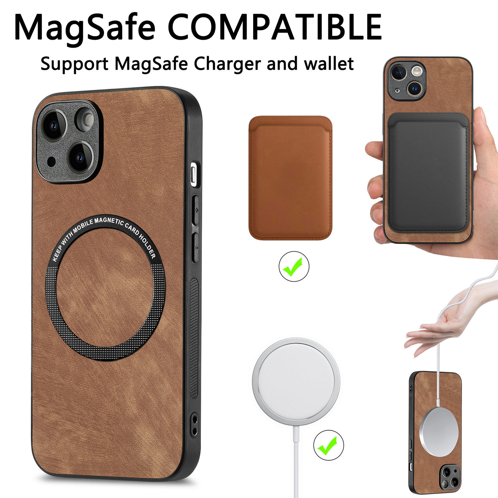 Compatible with Apple iPhone 17 Pro Max, 16 Plus, MagSafe magnetic case with fine holes, 15 Pro, drop-proof case, 14-inch protective case