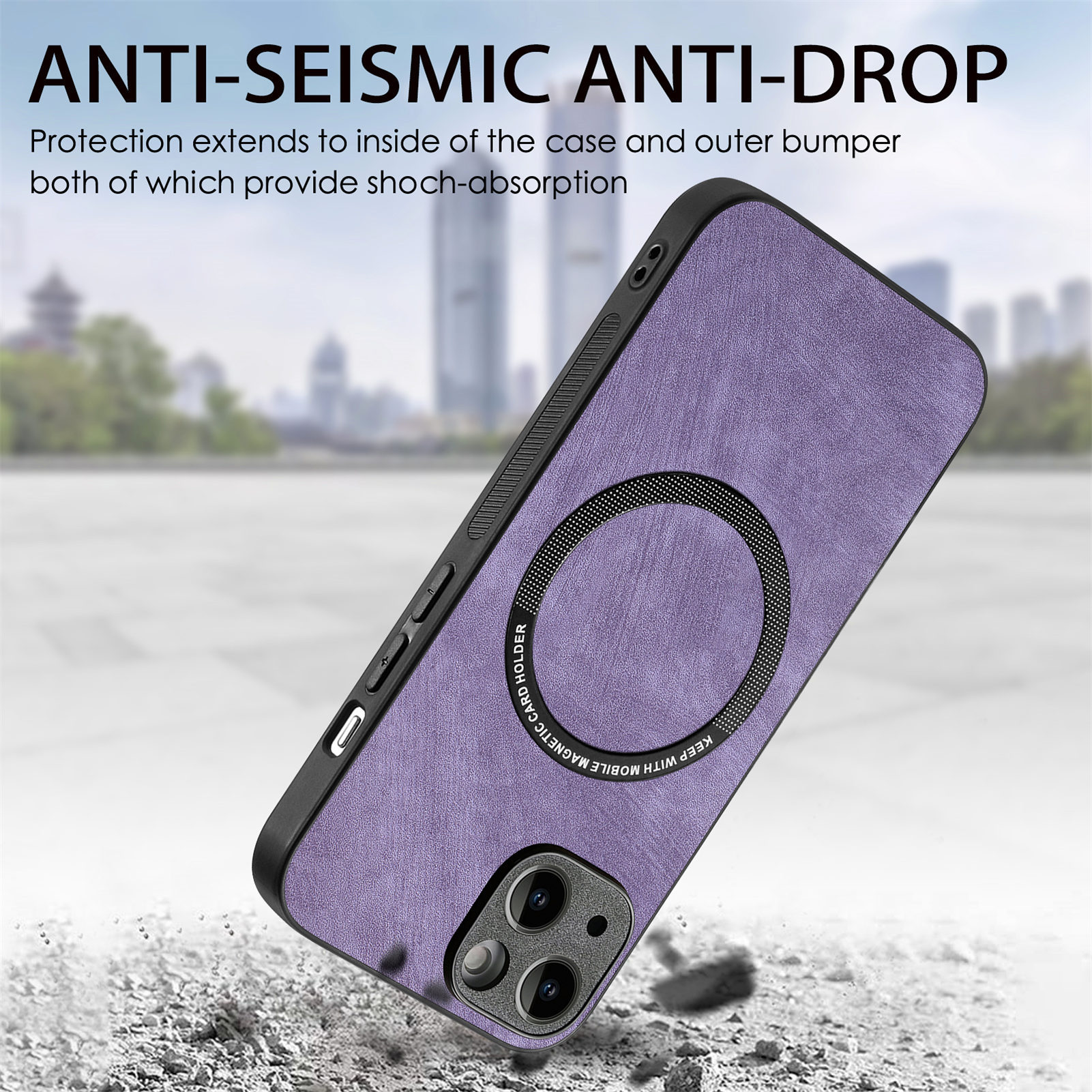Compatible with Apple iPhone 17 Pro Max, 16 Plus, MagSafe magnetic case with fine holes, 15 Pro, drop-proof case, 14-inch protective case