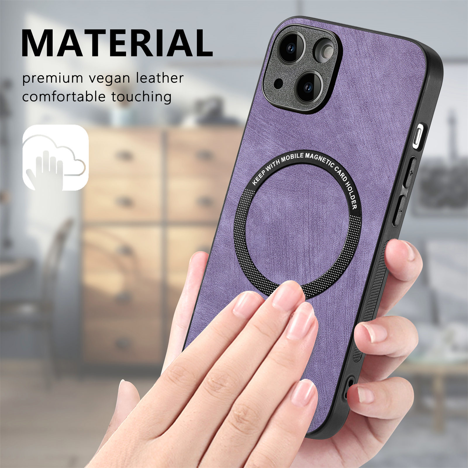 Compatible with Apple iPhone 17 Pro Max, 16 Plus, MagSafe magnetic case with fine holes, 15 Pro, drop-proof case, 14-inch protective case