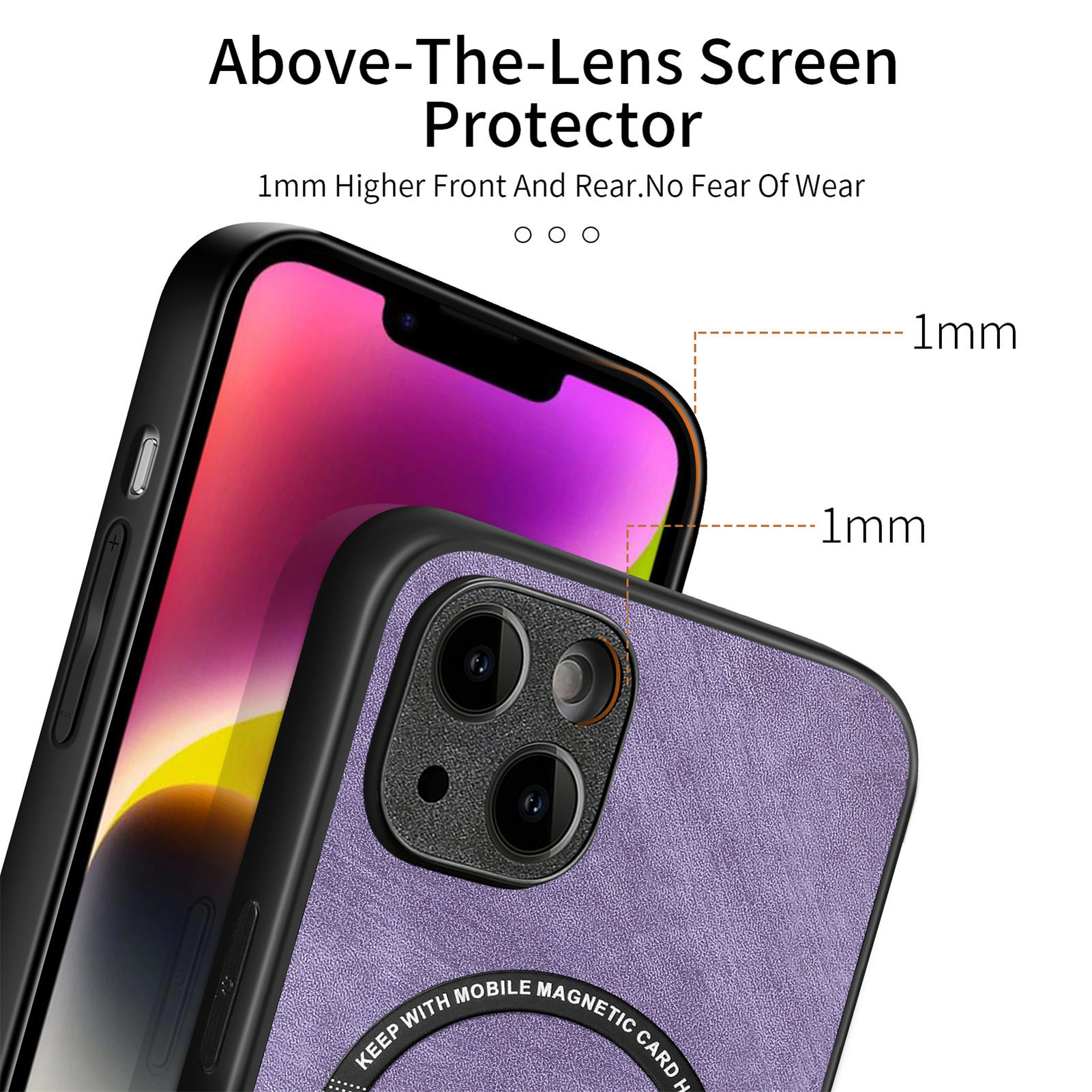 Compatible with Apple iPhone 17 Pro Max, 16 Plus, MagSafe magnetic case with fine holes, 15 Pro, drop-proof case, 14-inch protective case