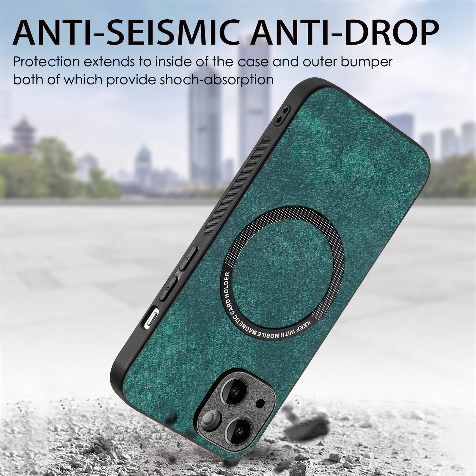 Compatible with Apple iPhone 17 Pro Max, 16 Plus, MagSafe magnetic case with fine holes, 15 Pro, drop-proof case, 14-inch protective case