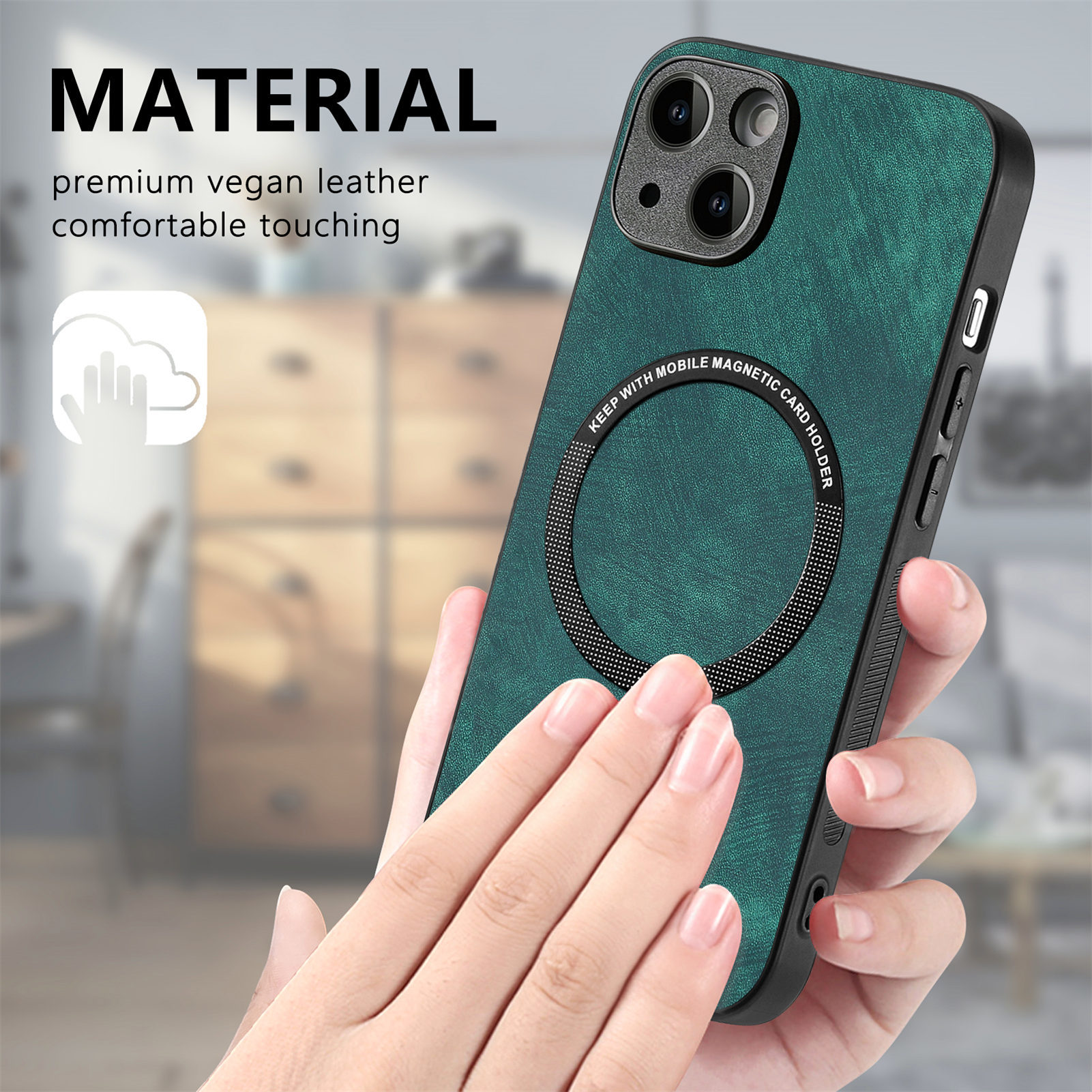Compatible with Apple iPhone 17 Pro Max, 16 Plus, MagSafe magnetic case with fine holes, 15 Pro, drop-proof case, 14-inch protective case