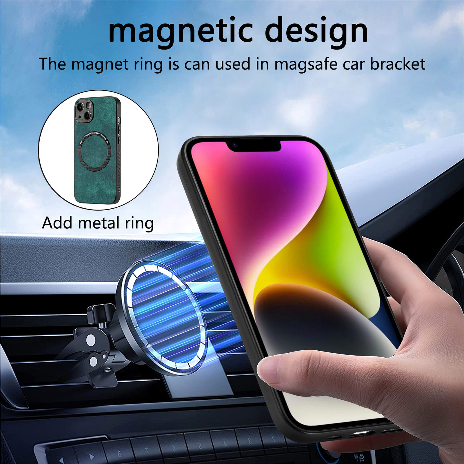 Compatible with Apple iPhone 17 Pro Max, 16 Plus, MagSafe magnetic case with fine holes, 15 Pro, drop-proof case, 14-inch protective case