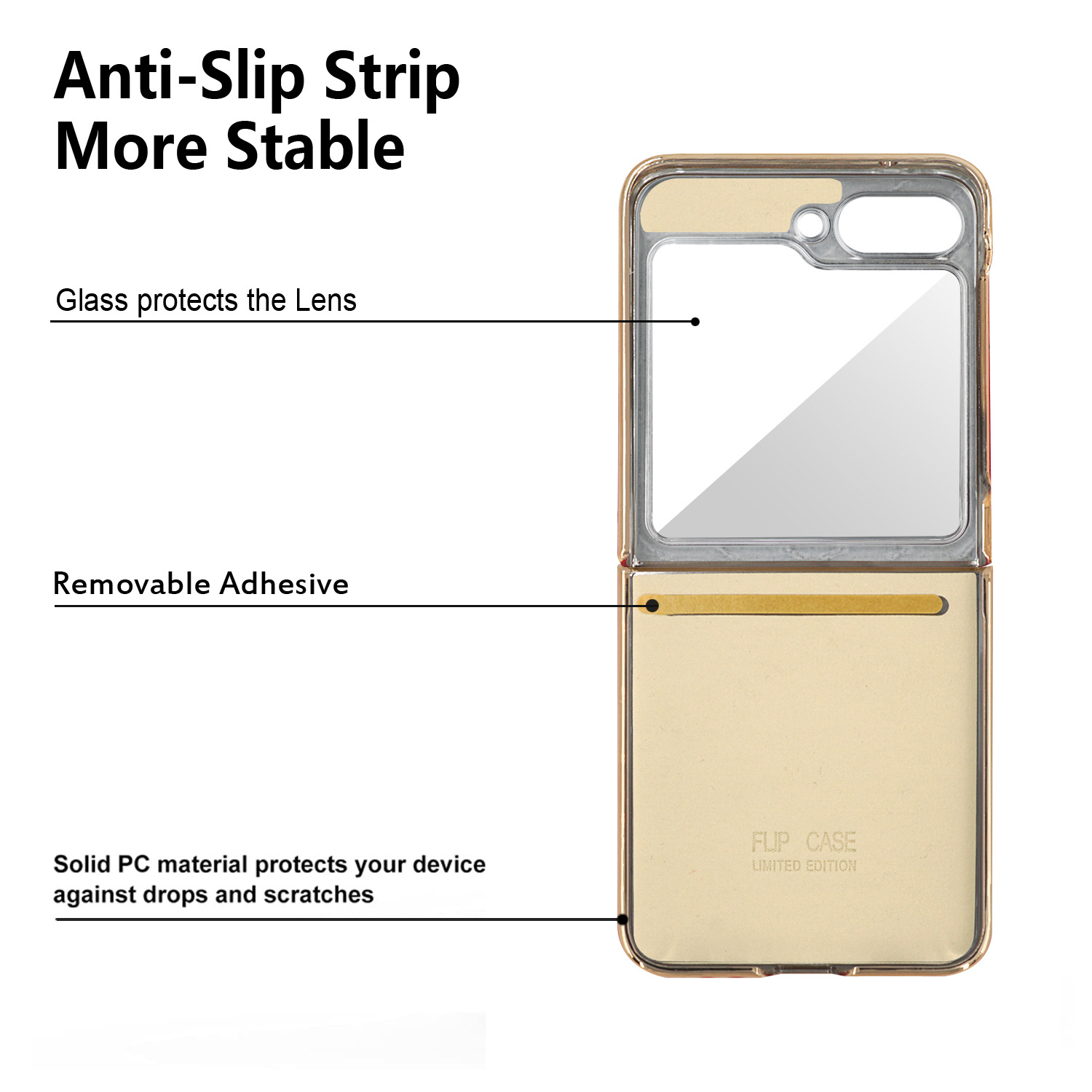 Compatible with Samsung Z Flip 8/7 phone case, 6/5-inch electroplated ring, Chanel-style 4/3-inch folding screen, drop-proof protective case.