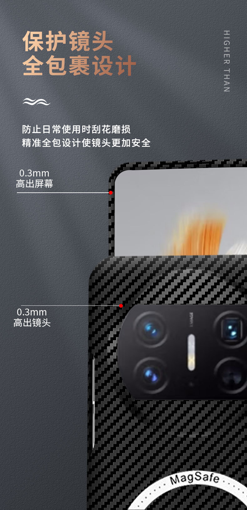 Compatible with Huawei Mate X7/X6 phone case, X5 carbon fiber wireless charging magnetic clasp, color-blocking X3 ultra-thin protective case