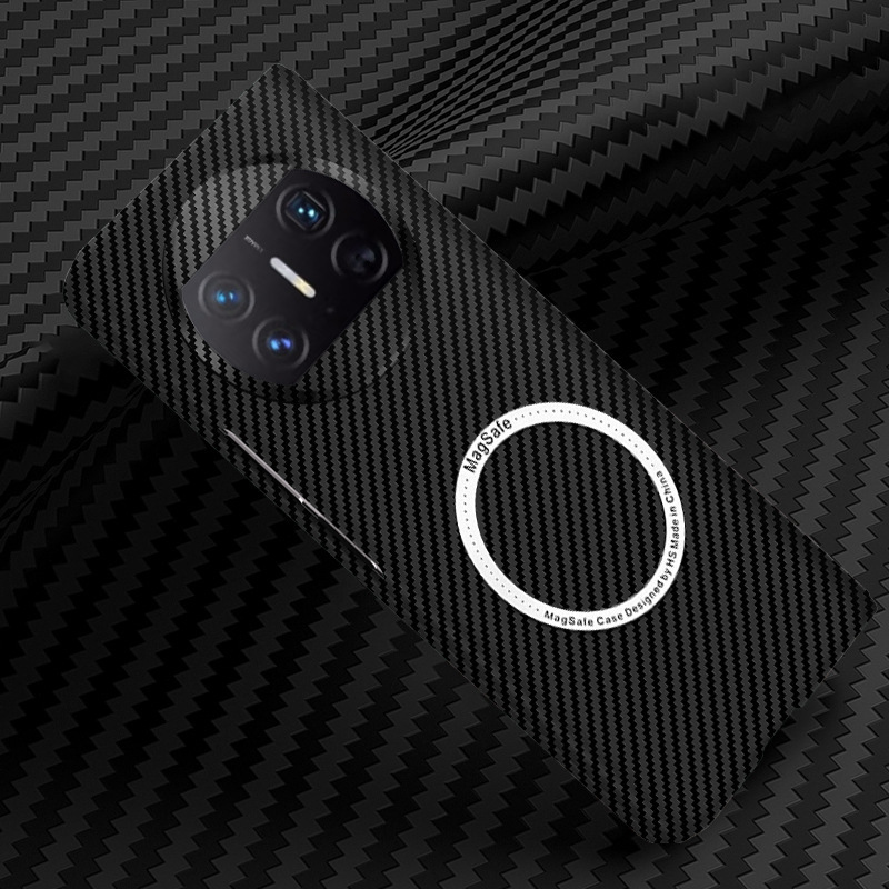Compatible with Huawei Mate X7/X6 phone case, X5 carbon fiber wireless charging magnetic clasp, color-blocking X3 ultra-thin protective case