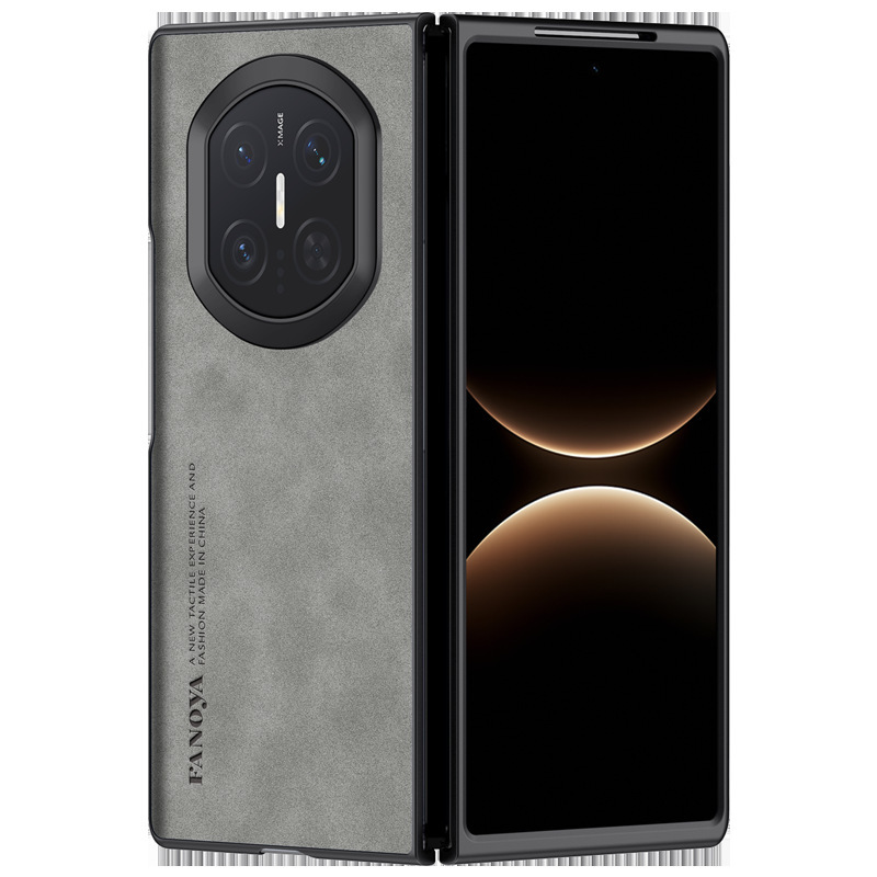 Compatible with Huawei Mate X7 phone case, X6 foldable screen V6 sheepskin leather texture N5 skin-feel anti-drop protective case