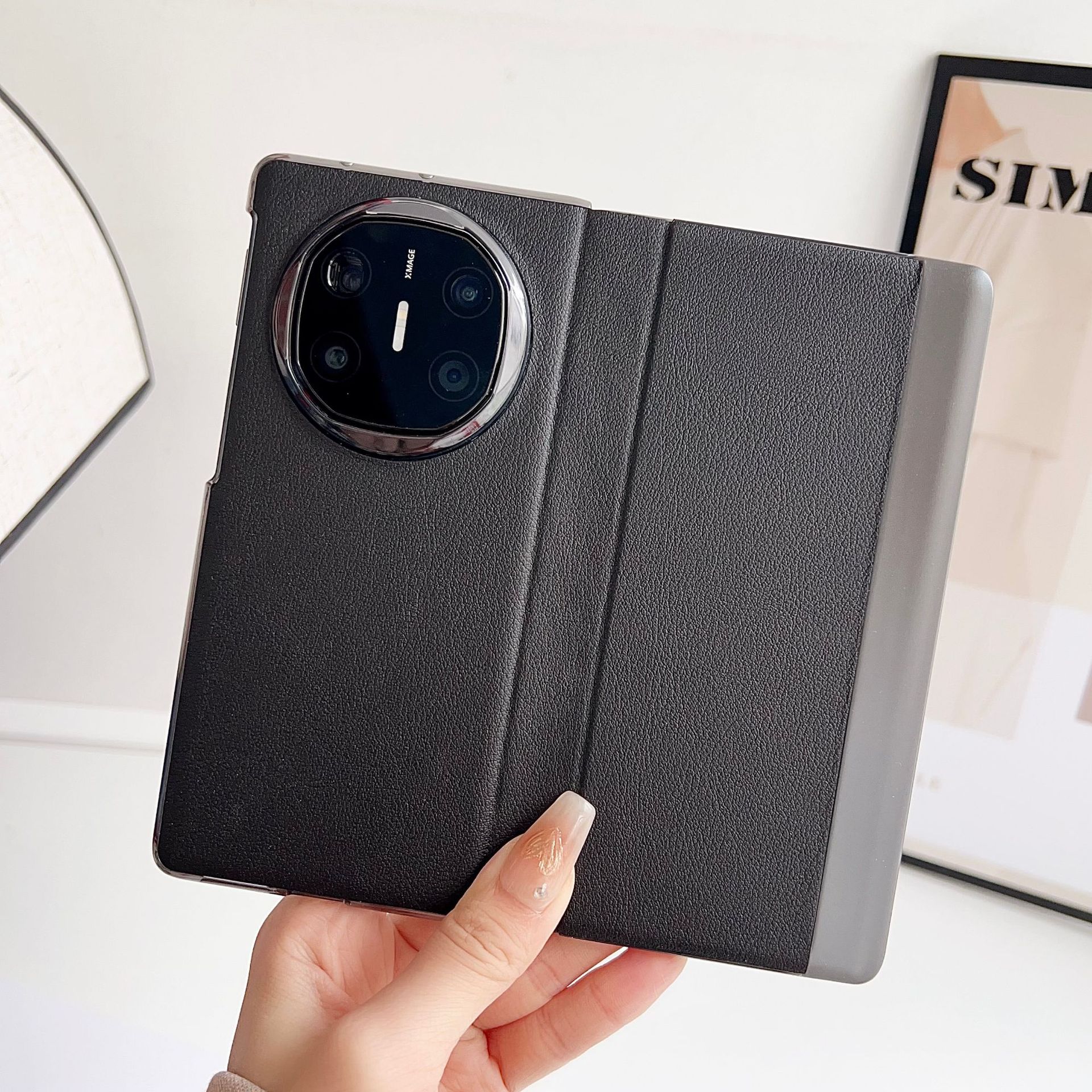 Compatible with Huawei Mate X6 phone case, smart flip cover, 270mm rotating stand, X5/X3 foldable screen drop protection case