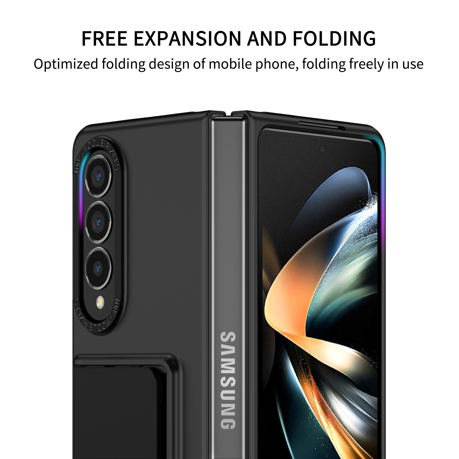 Compatible with Samsung Z Fold8/7 phone case, 6/5 folding screen, 4/3 adjustable stand, Flip7 drop protection case