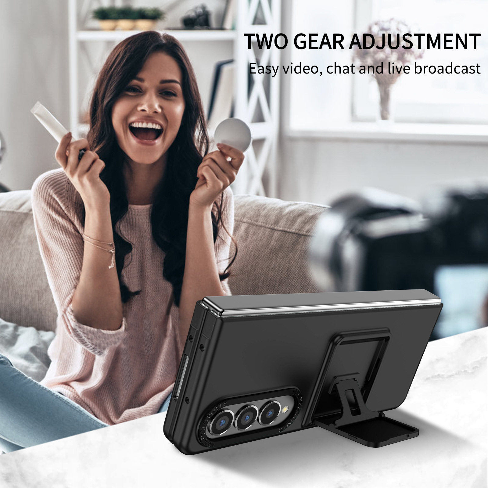 Compatible with Samsung Z Fold8/7 phone case, 6/5 folding screen, 4/3 adjustable stand, Flip7 drop protection case