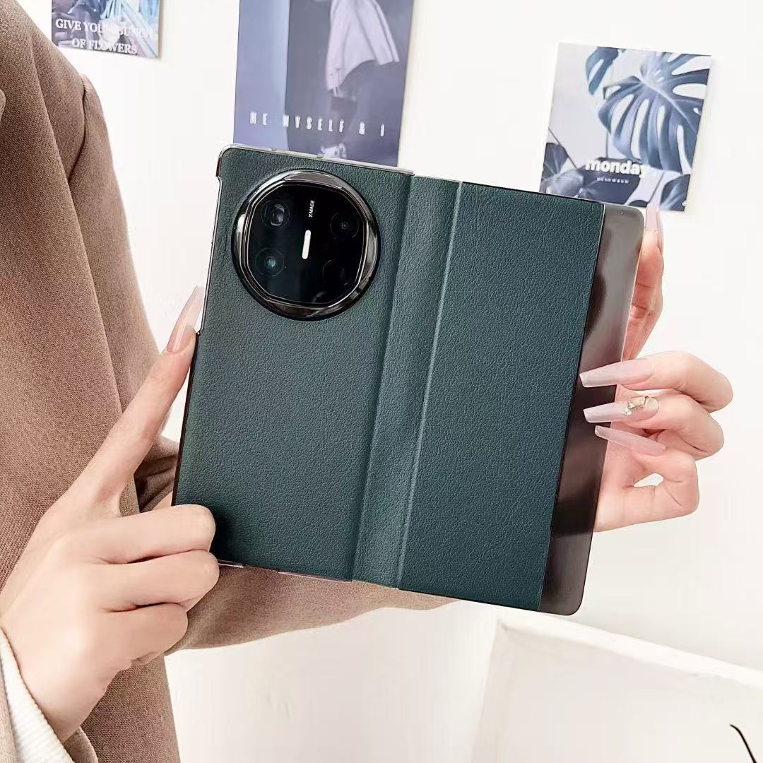 Compatible with Huawei Mate X6 phone case, X5 foldable screen, X3 smart window flip stand, full-coverage anti-drop leather case