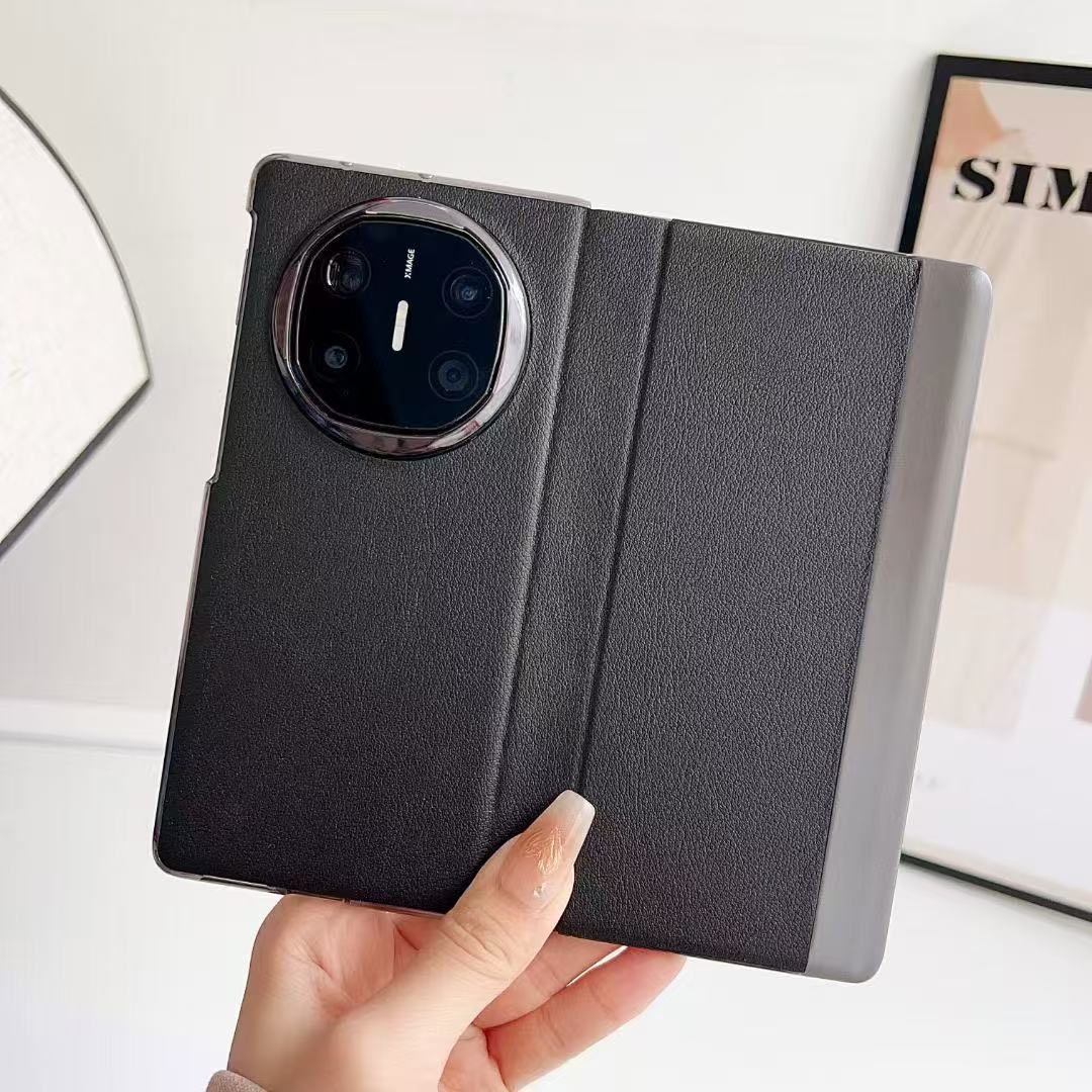Compatible with Huawei Mate X6 phone case, X5 foldable screen, X3 smart window flip stand, full-coverage anti-drop leather case