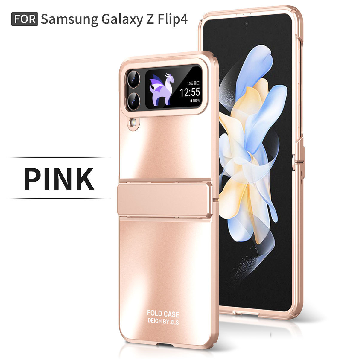 Compatible with Samsung Z Flip 3/4/5/6 phone cases, foldable screen, electroplated integrated hinge, new anti-drop protective case.