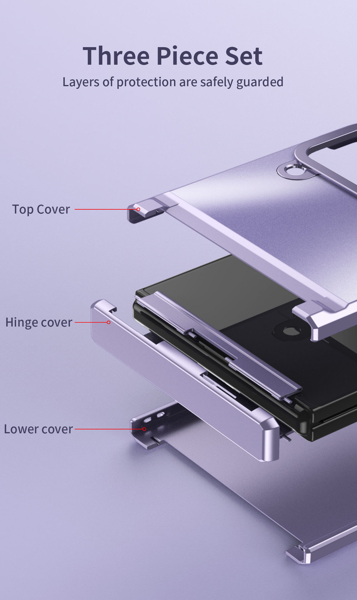 Compatible with Samsung Z Flip 3/4/5/6 phone cases, foldable screen, electroplated integrated hinge, new anti-drop protective case.