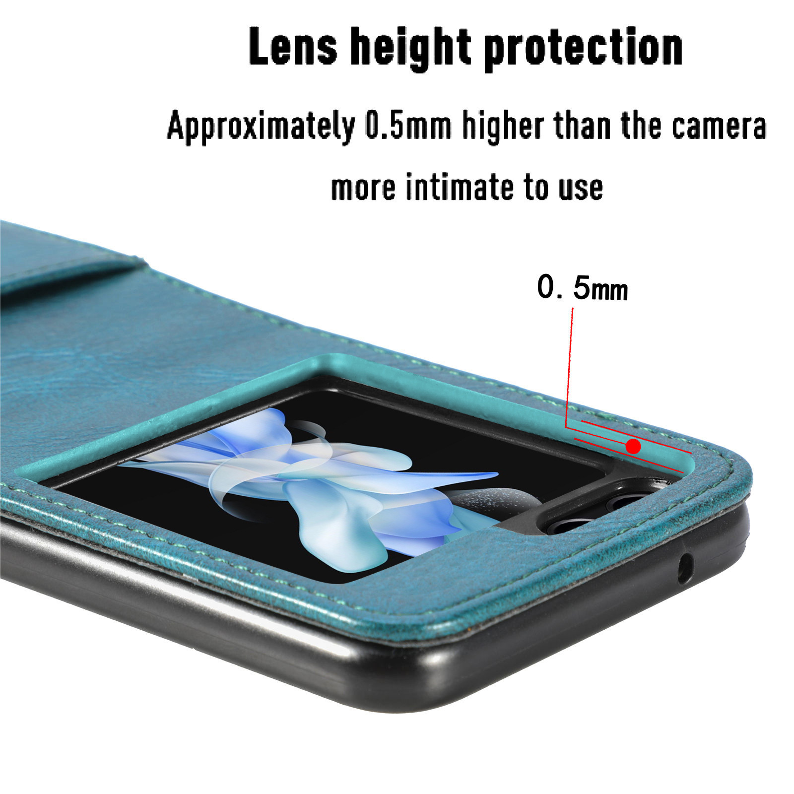 Compatible with Samsung Z Flip 8/7 phone case, 6/5 inch integrated multi-SIM card slot business 4/3 folding screen protective leather case