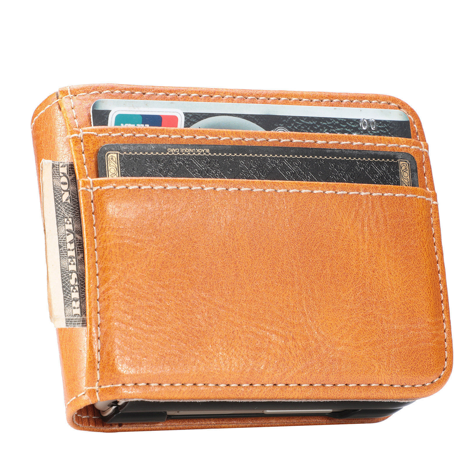 Compatible with Samsung Z Flip 8/7 phone case, 6/5 inch integrated multi-SIM card slot business 4/3 folding screen protective leather case