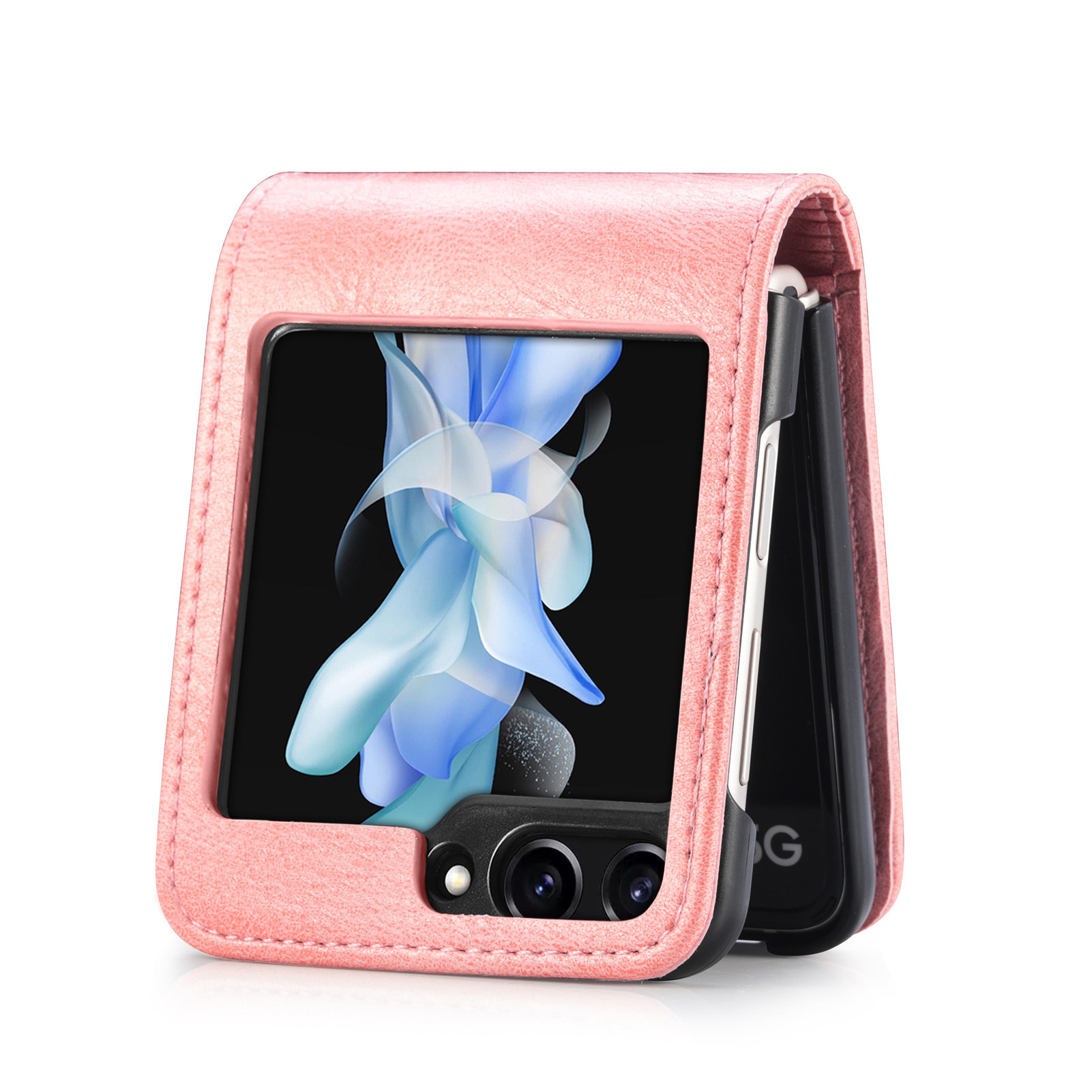 Compatible with Samsung Z Flip 8/7 phone case, 6/5 inch integrated multi-SIM card slot business 4/3 folding screen protective leather case