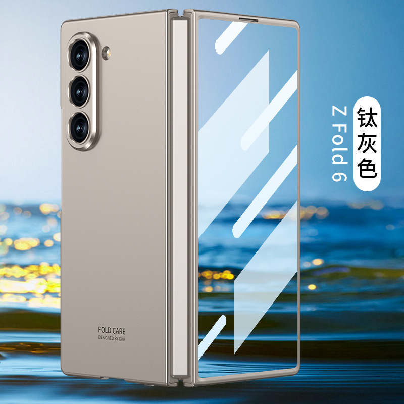 Compatible with Samsung Z Fold8/7 phone case, 6/5 folding screen, ultra-thin frosted case, integrated PC anti-drop protective case.