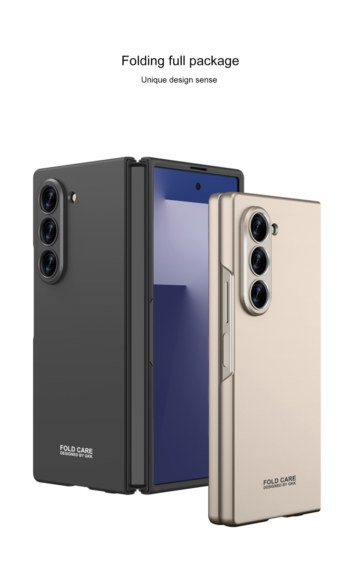 Compatible with Samsung Z Fold8/7 phone case, 6/5 folding screen, ultra-thin frosted case, integrated PC anti-drop protective case.