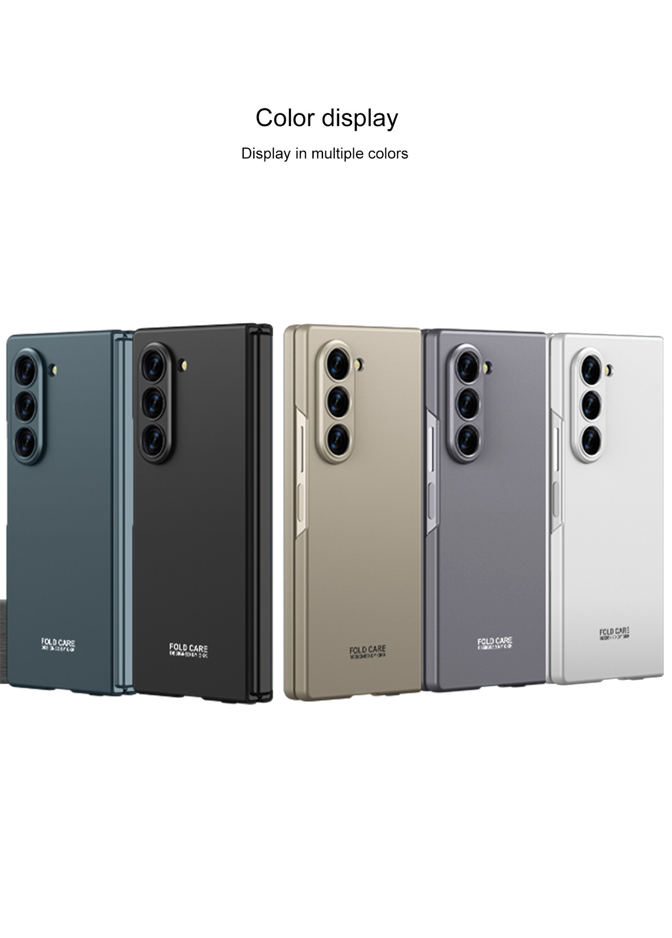 Compatible with Samsung Z Fold8/7 phone case, 6/5 folding screen, ultra-thin frosted case, integrated PC anti-drop protective case.