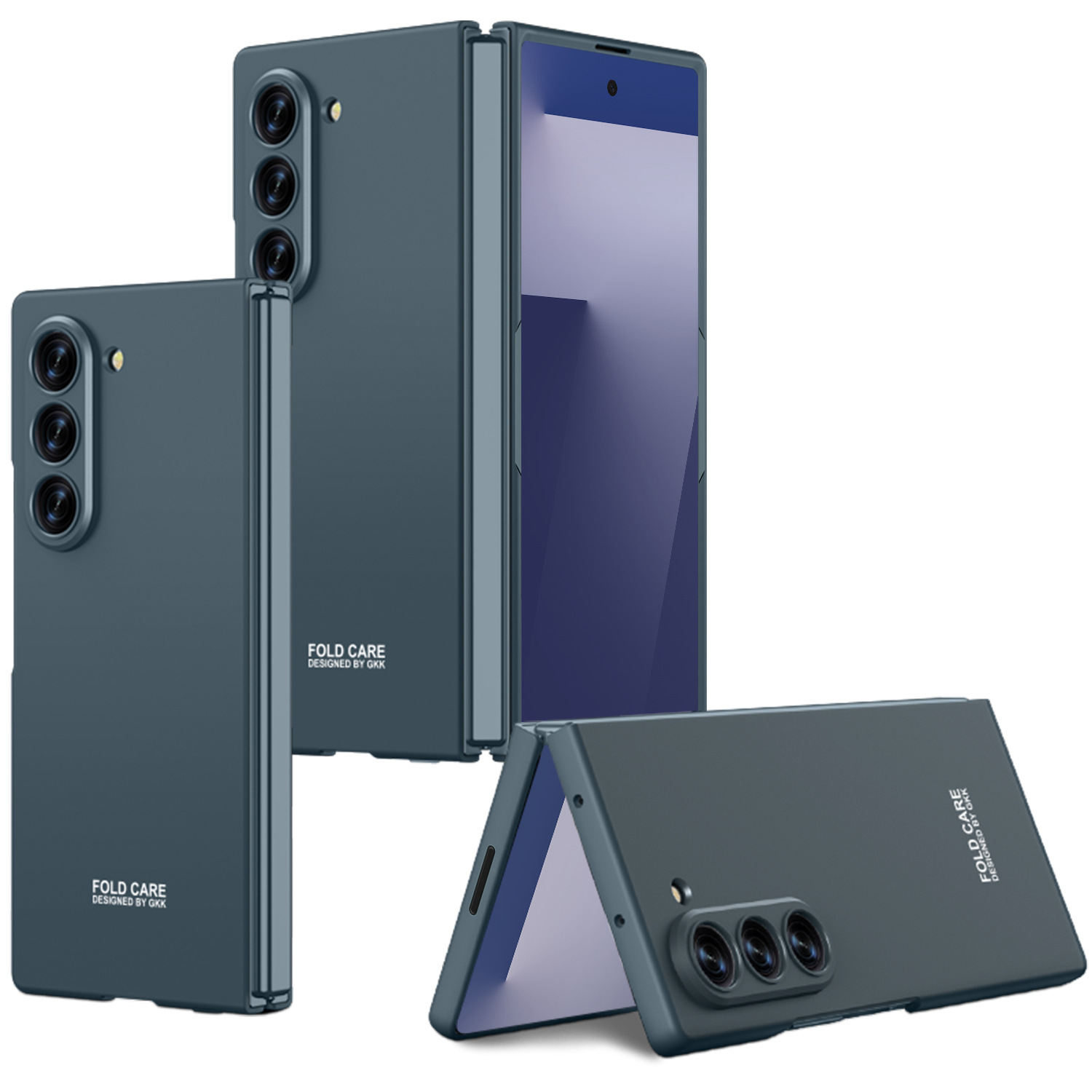 Compatible with Samsung Z Fold8/7 phone case, 6/5 folding screen, ultra-thin frosted case, integrated PC anti-drop protective case.