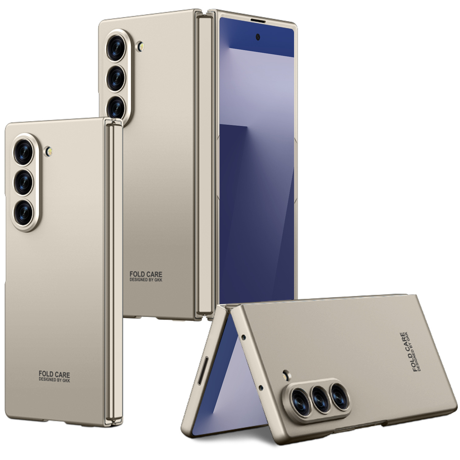 Compatible with Samsung Z Fold8/7 phone case, 6/5 folding screen, ultra-thin frosted case, integrated PC anti-drop protective case.