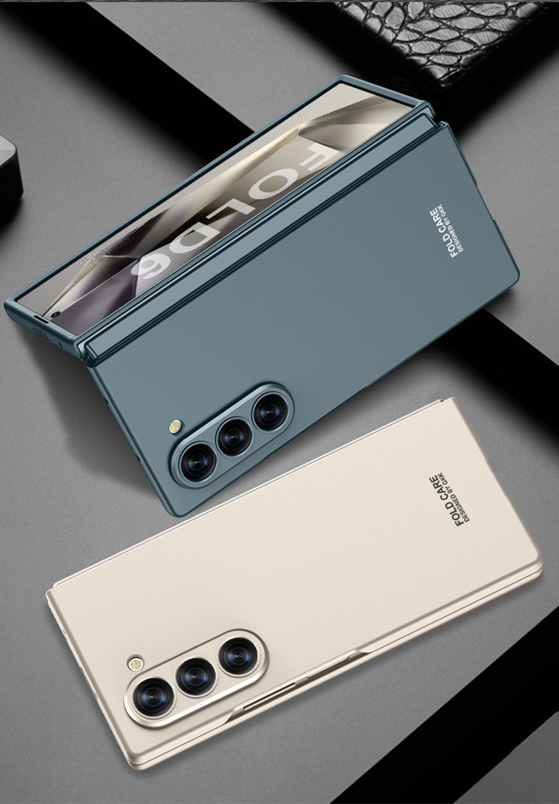 Compatible with Samsung Z Fold8/7 phone case, 6/5 folding screen, ultra-thin frosted case, integrated PC anti-drop protective case.