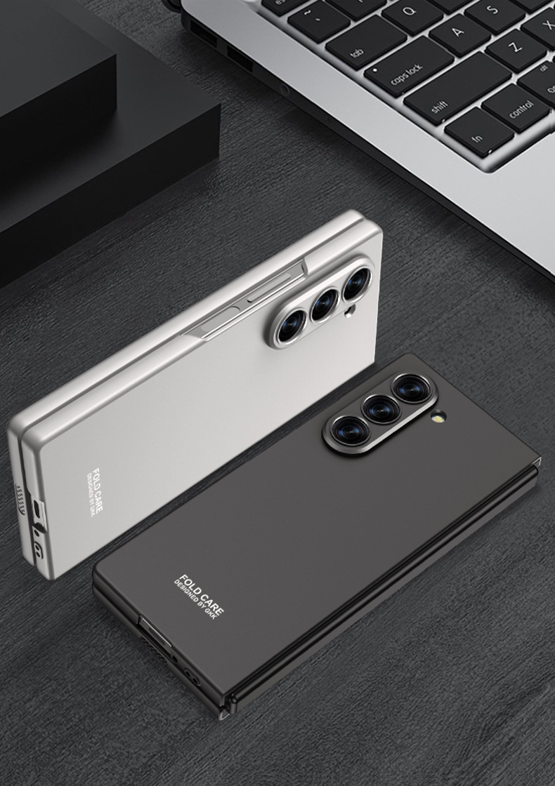 Compatible with Samsung Z Fold8/7 phone case, 6/5 folding screen, ultra-thin frosted case, integrated PC anti-drop protective case.