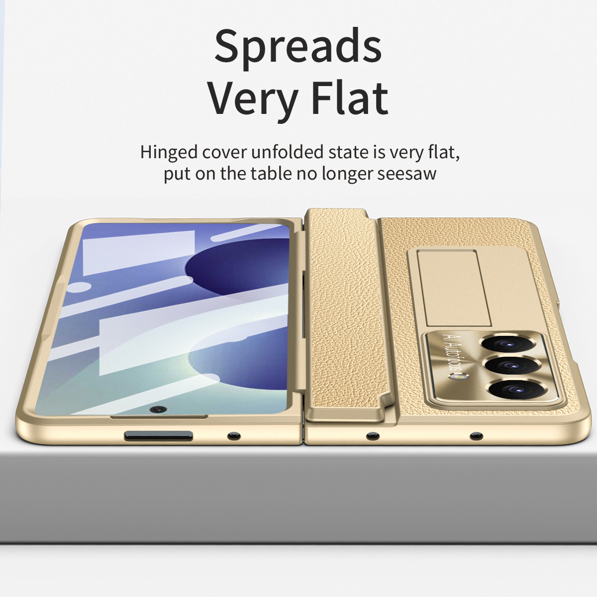 Compatible with Samsung Z Fold8/7/6 phone cases, 5/4 folding screen, flat hinge, vegan leather case, full-coverage protective case.