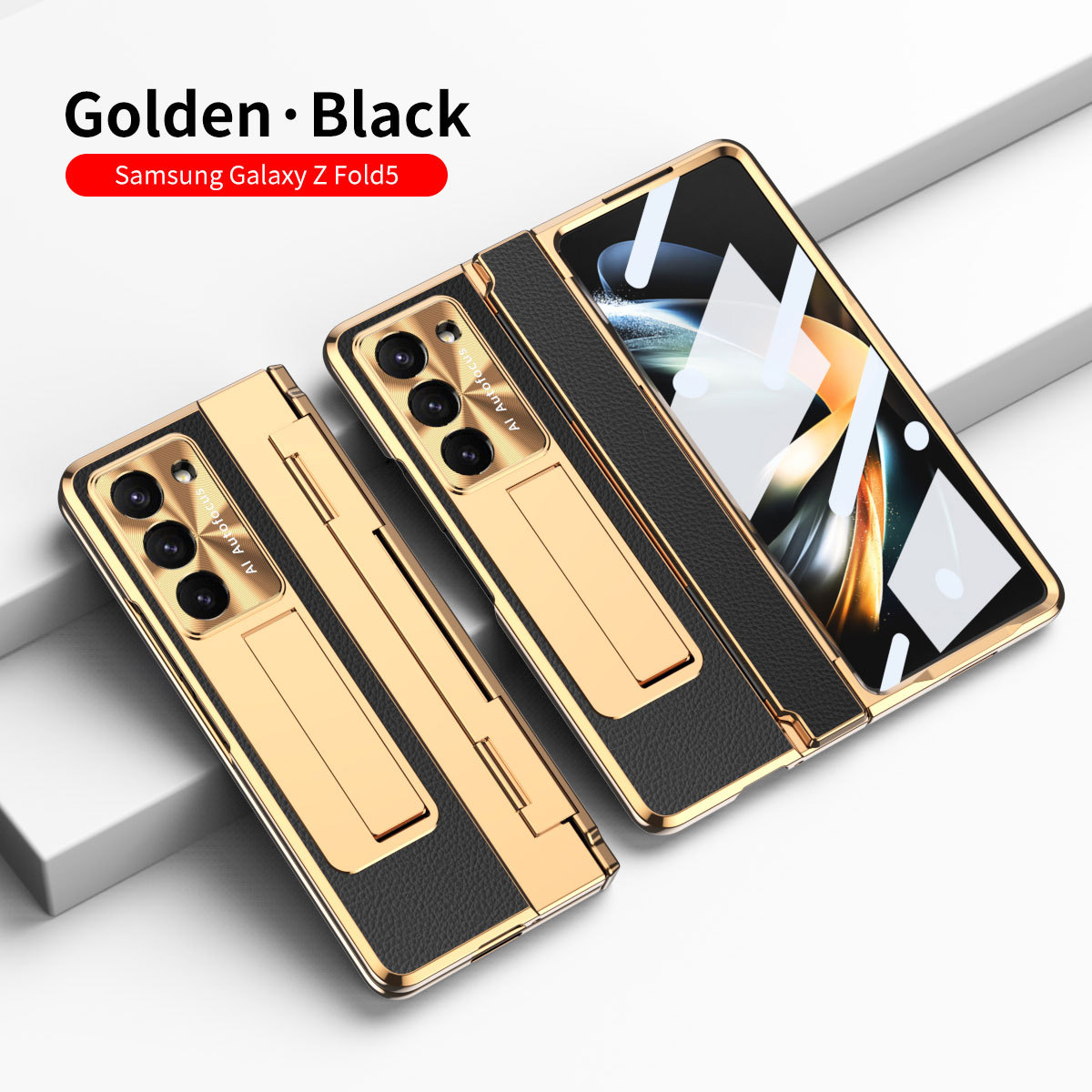 Compatible with Samsung Z Fold8/7/6 phone cases, 5/4 folding screen, flat hinge, vegan leather case, full-coverage protective case.