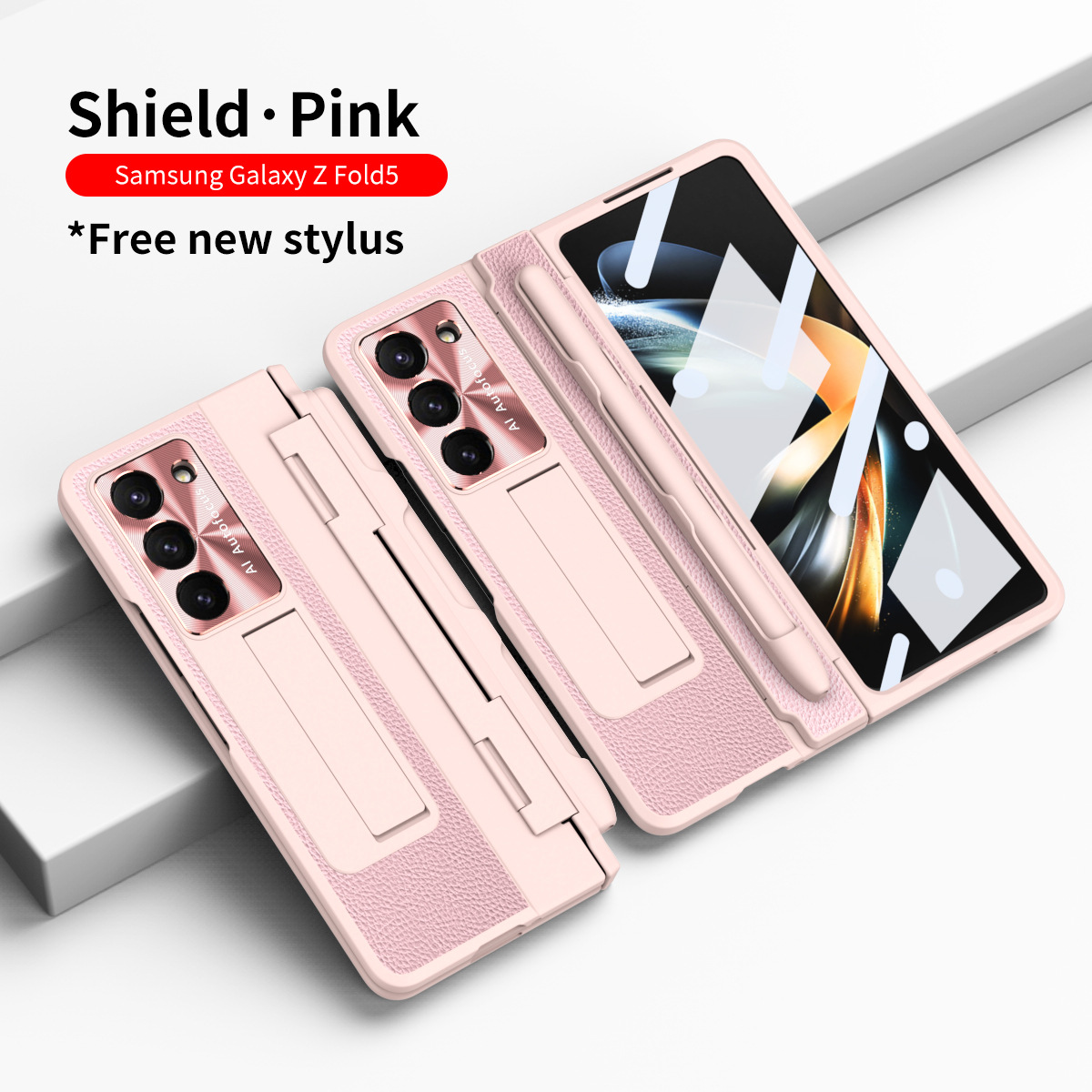 Compatible with Samsung Z Fold8/7/6 phone cases, 5/4 folding screen, flat hinge, vegan leather case, full-coverage protective case.