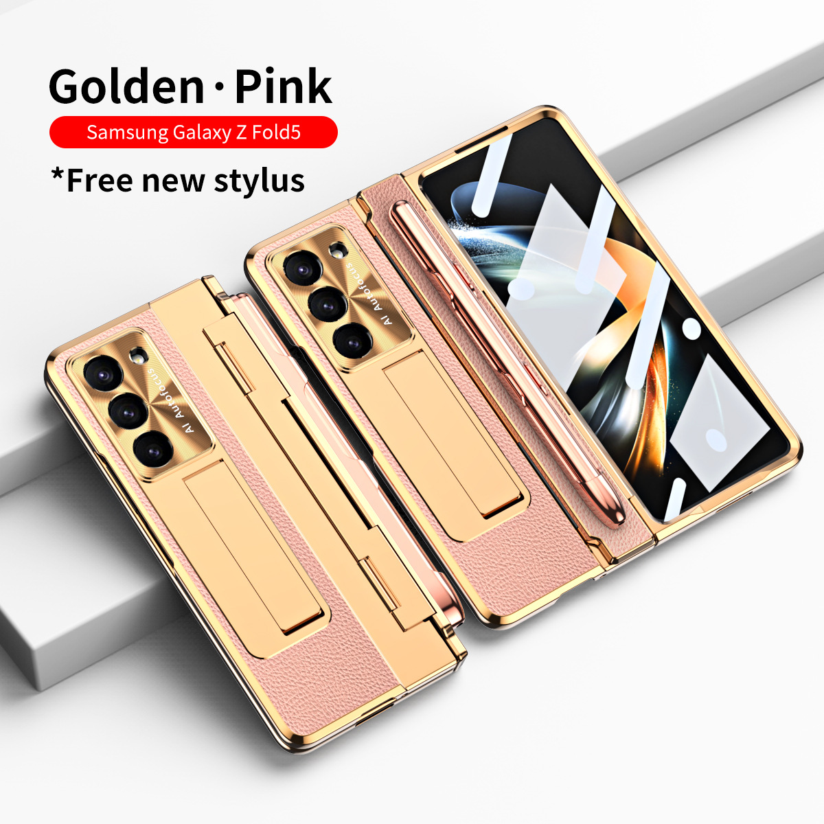 Compatible with Samsung Z Fold8/7/6 phone cases, 5/4 folding screen, flat hinge, vegan leather case, full-coverage protective case.