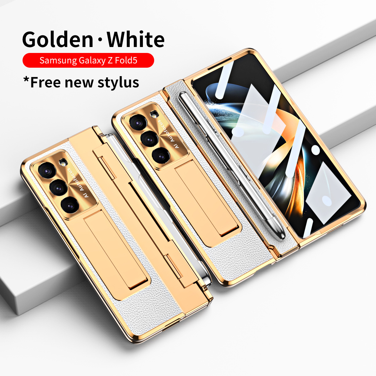 Compatible with Samsung Z Fold8/7/6 phone cases, 5/4 folding screen, flat hinge, vegan leather case, full-coverage protective case.