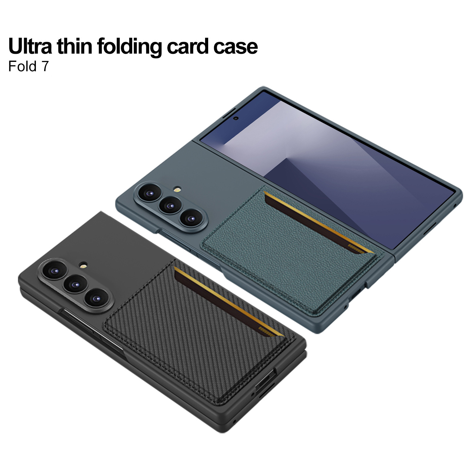 Compatible with Samsung Z Fold8 Ultra phone case, 7/6 inch ultra-thin leather case with SIM card slot, foldable screen, drop-proof protective case.