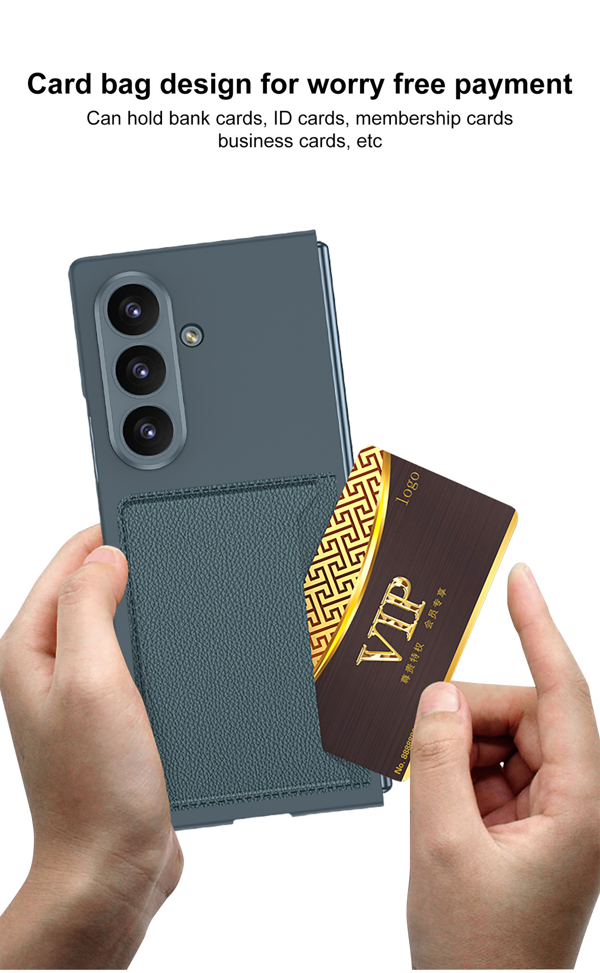 Compatible with Samsung Z Fold8 Ultra phone case, 7/6 inch ultra-thin leather case with SIM card slot, foldable screen, drop-proof protective case.