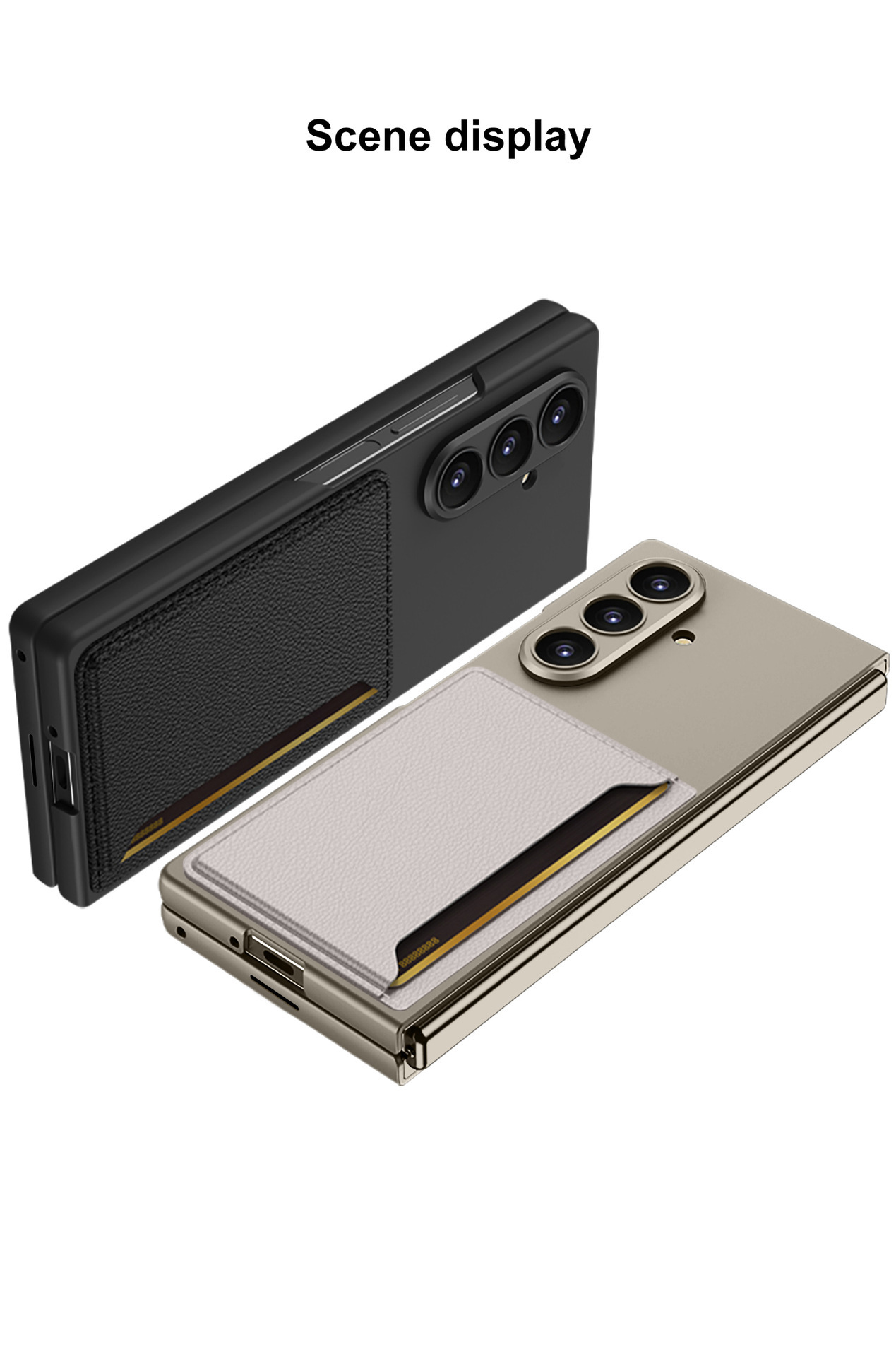 Compatible with Samsung Z Fold8 Ultra phone case, 7/6 inch ultra-thin leather case with SIM card slot, foldable screen, drop-proof protective case.