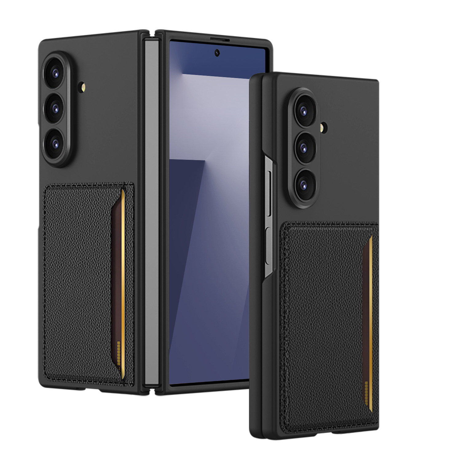 Compatible with Samsung Z Fold8 Ultra phone case, 7/6 inch ultra-thin leather case with SIM card slot, foldable screen, drop-proof protective case.