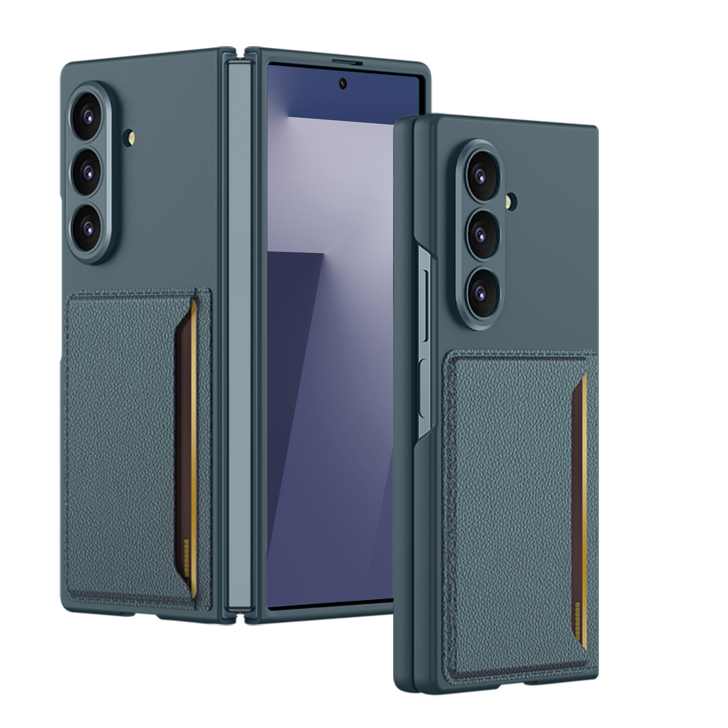 Compatible with Samsung Z Fold8 Ultra phone case, 7/6 inch ultra-thin leather case with SIM card slot, foldable screen, drop-proof protective case.