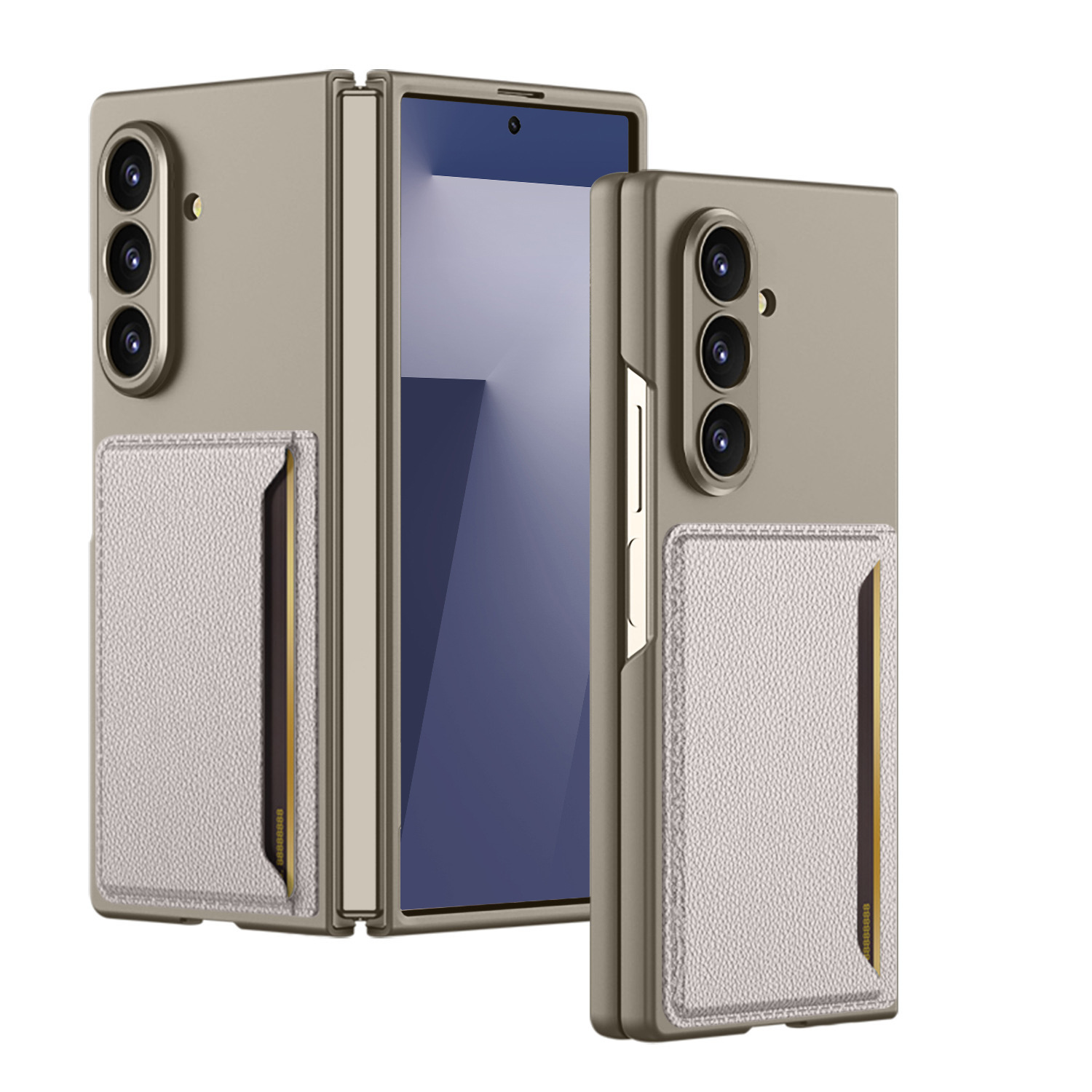 Compatible with Samsung Z Fold8 Ultra phone case, 7/6 inch ultra-thin leather case with SIM card slot, foldable screen, drop-proof protective case.