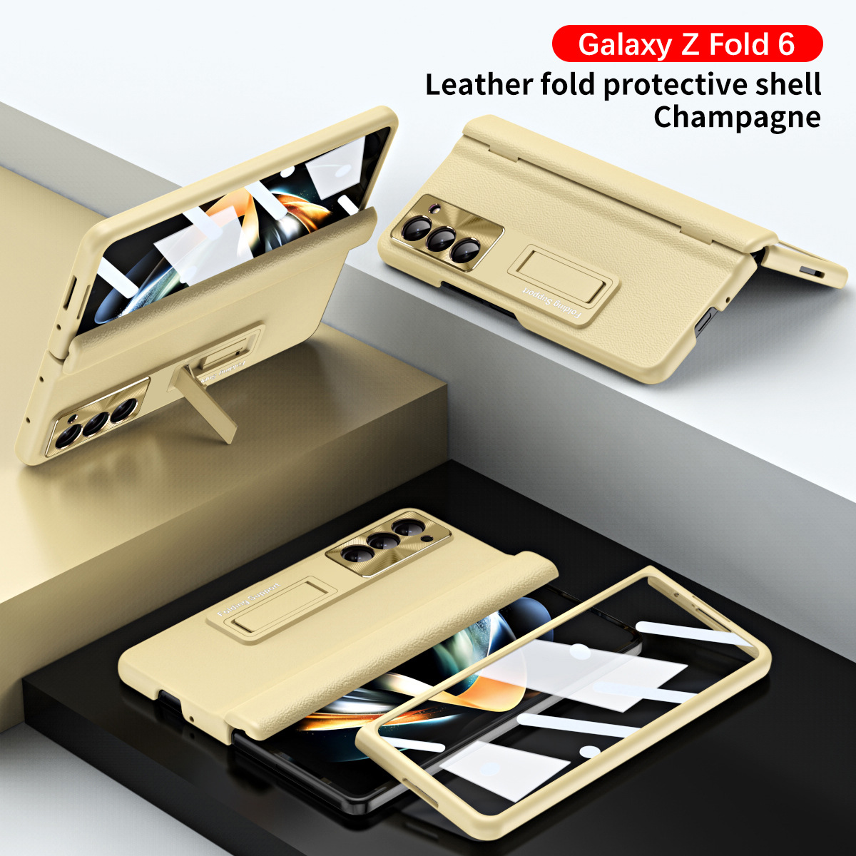 Compatible with Samsung Z Fold8U phone case, 7/6/5 hinge, pen case, screen protector, stand, 4/3 folding screen protector