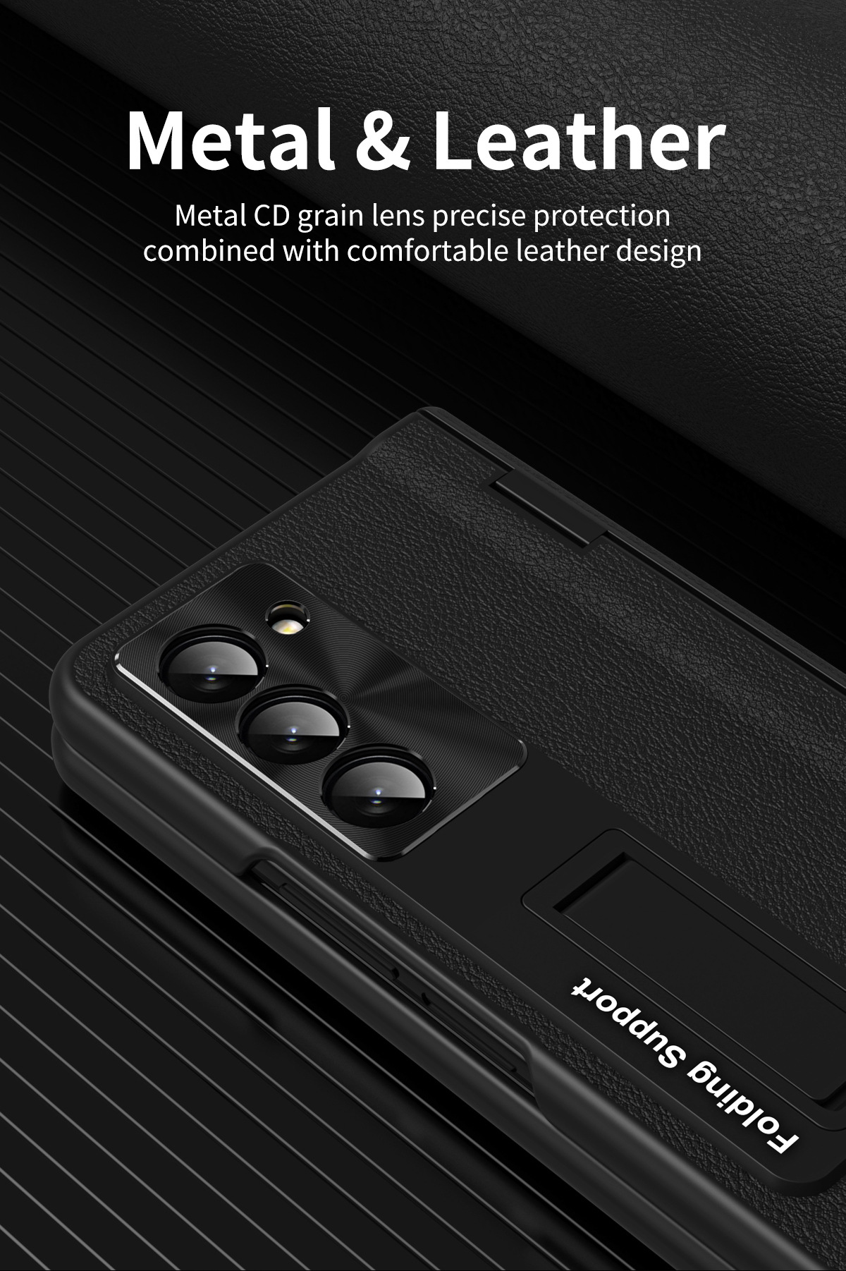 Compatible with Samsung Z Fold8U phone case, 7/6/5 hinge, pen case, screen protector, stand, 4/3 folding screen protector