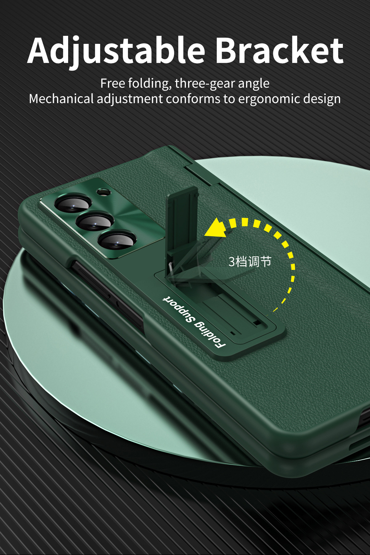 Compatible with Samsung Z Fold8U phone case, 7/6/5 hinge, pen case, screen protector, stand, 4/3 folding screen protector