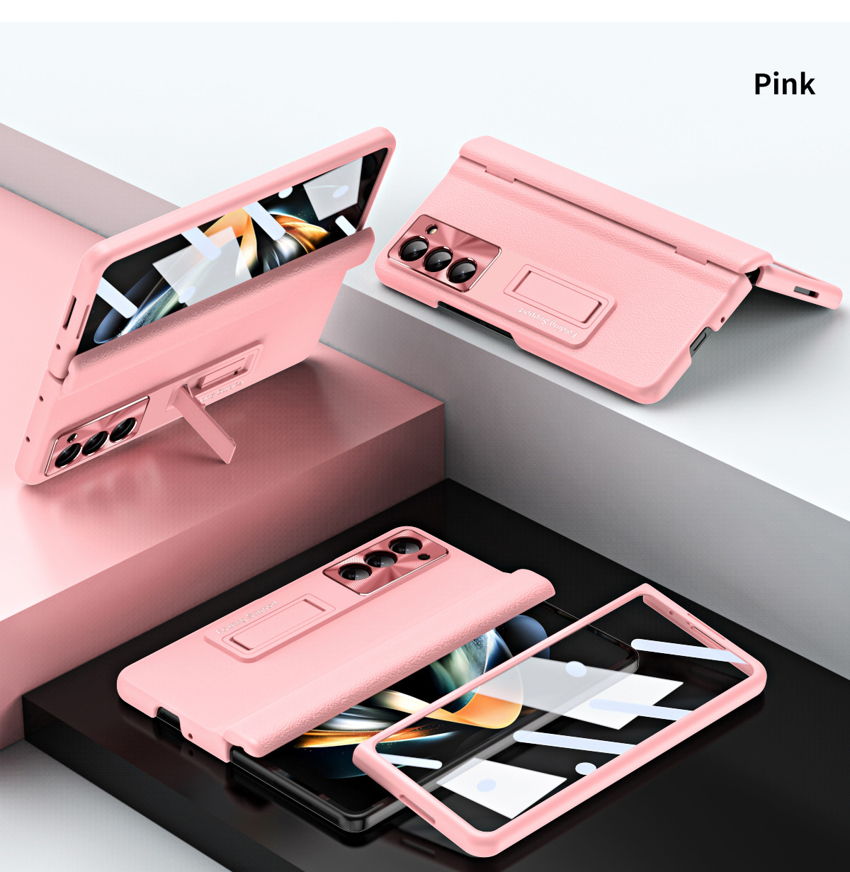 Compatible with Samsung Z Fold8U phone case, 7/6/5 hinge, pen case, screen protector, stand, 4/3 folding screen protector