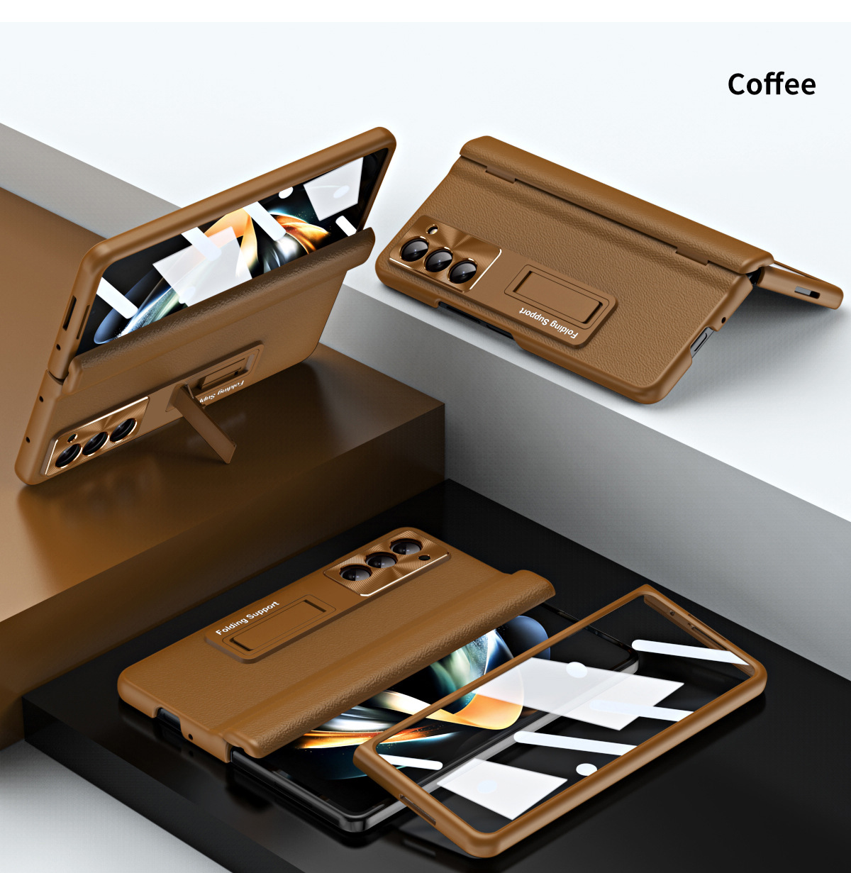 Compatible with Samsung Z Fold8U phone case, 7/6/5 hinge, pen case, screen protector, stand, 4/3 folding screen protector